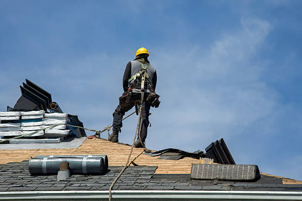 Professional Gutter Installation technician working in Goose Lake, IA